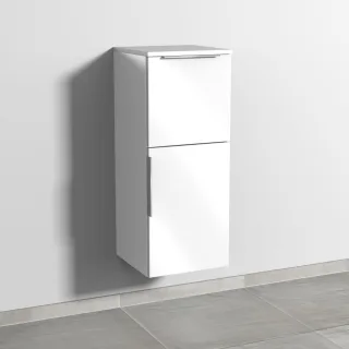 Sanipa 3way Mittelschrank mit 1 Tür und 1 Auszug, Weiß-Glanz, UF12778 UF12778
