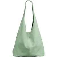 Caspar Schultertasche große Damen Wildleder Tasche Hobo Bag - CLASSIC LINE - Modell No.767, angenehm leicht, ohne Innenfutter, mit Sicherheitsfach, 100% Echtleder