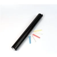 Veluxis Tafelfolie Veluxis® Tafelfolie selbstklebend 200 x 45 cm, (1 St), Schwarz Matt - abwischbar – inkl. 5 Kreidefarben I Zuschneidbar
