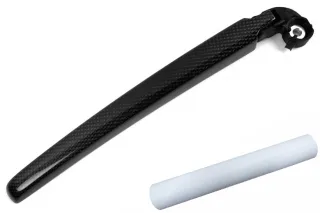 Heckwischer Frontwischer Scheibenwischer Arm Design Folie Set in Carbon Weiß
