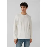 s.Oliver Langarmshirt T-Shirt Meliertes Longsleeve aus reiner Baumwolle mit Raglanarm