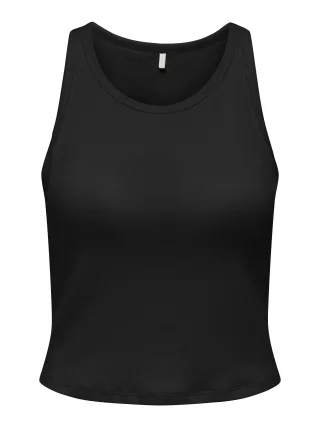 ONLY - ONLVELMA RIB PADDED CROP TOP ACC black - Gr. - L
