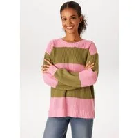 Aniston CASUAL Strickpullover im Colorblocking mit breiten Streifen