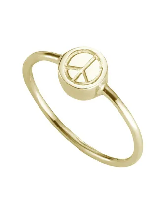 cai Ring 925/- Sterling Silber vergoldet Peace