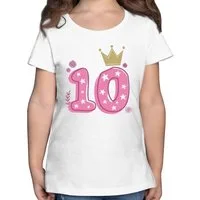 Shirtracer T-Shirt Zehnter Mädchen Krone Sterne 10. Geburtstag