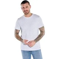 emilio adani T-Shirt Herren Rundhals T-Shirt, Reinweiss