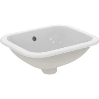 Ideal Standard Connect Einbauwaschtisch E505501 rechteckig, ohne Hahnloch, mit Überlauf, 42 x 35 cm, weiß