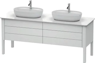 Duravit Luv Konsolenwaschtischunterbau bodenstehend Weiß Seidenmatt 1733x570x743 mm - LU9567B3636 LU9567B3636