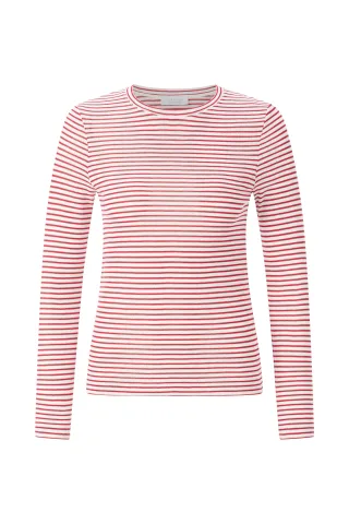 Rich & Royal - Sparkle Striped Longsleeve holiday red - Gr. - M