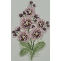 Stickereien Plauen Fensterbild Orchidee