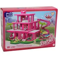 MEGA Puppenhaus Barbie The Movie Puppenhaus für Filme Fans, mit 4 kleine Puppen, HPH26