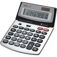 GENIE Taschenrechner Taschenrechner 560 T, 12-stellig, Solar + Batterie, TAX, Steuerberechnung, silber/grau