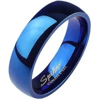 BUNGSA Fingerring 52 (16.6)Blauer Ring Edelstahl klassisch für Damen & Herren 52 (16.6) (Ring, 1-tlg), Damen Herren