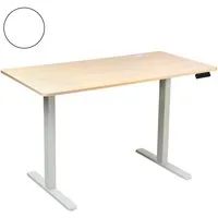 AMBINESS Schreibtisch Höhenverstellbar FlexxPro, 6 Varianten, Durchgehende Arbeitsplatte (Höhenverstellung von 72-119 cm, Inkl. LED-Bedienfeld & Kabeldurchführung), elektrisch stufenlos & ergonomisch