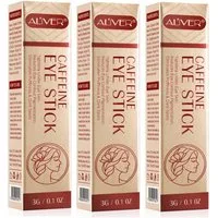 ALIVER Anti-Aging-Augencreme Augenstift Augenringe mit Kollagen Hyaluronsäure Koffein, 3-tlg., Augencreme