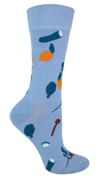 TALKIE SOCKS - Herren & Damen Neuheit Baumwolle Blau Vegetable Vegan Socken