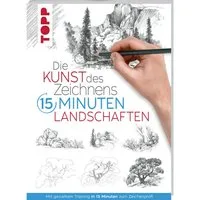 TOPP Kreativ Malbuch Die Kunst des Zeichnens 15 Minuten - Landschaften