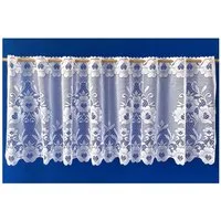 Weckbrodt Scheibengardine Marburg (1 St), Stangendurchzug, halbtransparent, Jacquard, Bistro, Jacquard, strukturiert, floral, geblümt, Gardine, Store