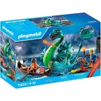Playmobil® Wikinger mit Seeungeheuer (71830), Playmobil History Konstruktions-Spielset, (40 St), Made in Europe