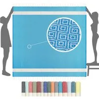 furora HOLIDAY Strandtuch XXL groß 200x200 cm Strand Tuch, aus Baumwolle, Stranddecke, Vielseitig, schöne Farben, hochwertige Verarbeitung