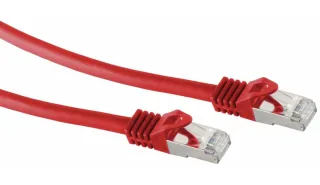 S-IMPULS RJ45 Patchkabel S/FTP (PIMF), m. CAT.7 Rohkabel, 10 m, rot