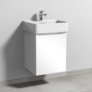 Sanipa 3way Waschtischunterbau zu Laufen VAL Waschtisch mit 1 Tür, Weiß-Glanz UF82078