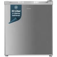 homeX Gefrierschrank FM1015-S, 51 cm hoch, 44 cm breit, Mini Gefriertruhe, Tiefkühlschrank klein, Gefrierbox, Freezer, 33 L