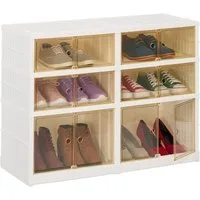 relaxdays Schuhschrank Faltbarer Schuhschrank S