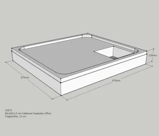 Neuesbad Wannenträger für Kaldewei Superplan 90x100x2,5 SD21837