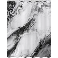 Agger Duschvorhang Modern – Abstrakt Marmor Aquarell Design, Wasserdicht & Waschbar Breite 180 cm (1-tlg), Badvorhang für Dusche & Badewanne