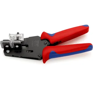 KNIPEX Präzisions-Abisolierzange mit Formmessern 195 mm brüniert mit Mehrkomponenten-Hüllen - 121206