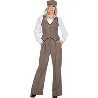 Wilbers Kostüm 20er Jahre Outfit 3-teilig braun Damen