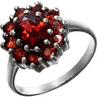 Vivance Fingerring 925/- Sterling Silber Granat