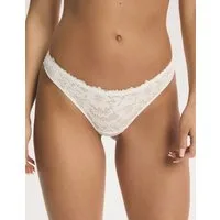 ESOTIQ String String Luna, florale Spitze, feine Stickerei, mit Baumwollzwickel