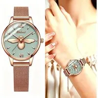 Forrlite Quarzuhr Armbanduhr Edelstahl Damen Uhr, Damen Armbanduhr, Elegante Quarzuhr, (Edelstahl Armbanduhr, Chronograph Damenuhr, Geschenkebox, Wasserdicht & Mesh-Armband), Büro und als Geschenk