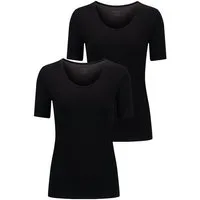 FALKE Unterziehshirt FALKE T-Shirt Daily Comfort Damen (2-St., 2) Softe Baumwolle mit Elasthan