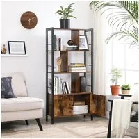 VASAGLE Bücherregal, Standregal, Bücherschrank mit 4 offenen Regalebenen