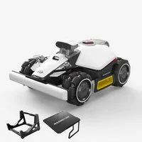Mammotion Rasenmähroboter LUBA Mini 2 AWD Mähroboter ohne Begrenzungsdraht, bis 1000 m² Rasenfläche, (mit Garage, Wascheständer), Triple-Kamera KI-Vision + NetRTK, Randmähen, Auto-Kartierung, 4G, APP