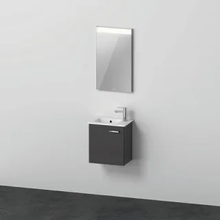 Duravit XBase Möbelwaschtisch mit Waschtischunterbau und Spiegel 400x288x2000 mm - XB0065L4949 XB0065L4949