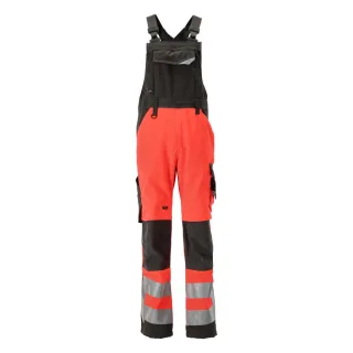 MASCOT Newcastle Latzhose mit Knietaschen SAFE SUPREME Hi-vis Rot / Dunkelanthrazit 50 - 15569-860-22218-90C50