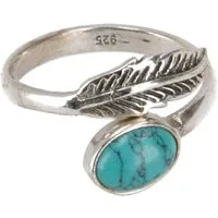 Guru-Shop Silberring Filigraner Silberring mit Edelstein, indischer..