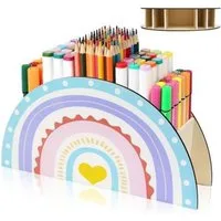 FELIXLEO Buntstift Kreative Stiftebox für Kinder ideal für Schule und Hausaufgaben, (1-tlg)