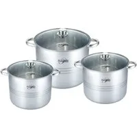 cofi1453 Topf-Set 6 tlg Edelstahl Kochgeschirr Induktion 18/10 Edelstahl Kochtopf Topf, (6-tlg)