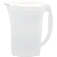 Engelland Wasserkrug Getränkekkrug mit Füllskala und abnehmbarem Deckel, (Vorteils-Set, 1-tlg., 2 Liter Fassungsvermögen je Krug), BPA-frei, frostbeständig, spülmaschinengeeignet, Kühlschrankkrug