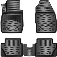 ELMASLINE Auto-Fußmatten Gummi (4 St), für FORD FIESTA 8. Gen. (2017-2025) - 3D Gummimatten mit extra hohem Rand für mehr Schutz - Passend für Baujahre: , 2017 - 2025