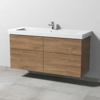 Sanipa 3way Waschtischunterbau zu Villeroy & Boch Subway 2.0 Waschtisch mit 4 Auszügen, Eiche-Kansas SM61659