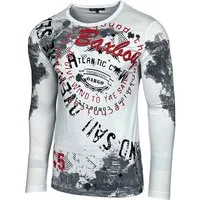 Baxboy Longshirt Baxboy Herren Longsleeve T-Shirt Langarmshirt Aufdruck Oberteil B-705