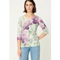 Olsen T-Shirt Shirt mit Panneaux-Print und funkelnden Ziersteinen