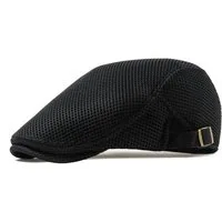 Zaewry Flat Cap Herren Atmungsaktive Mesh-Sommermütze Verstellbare Schiebermütze Baskenmütze Ivy Cap Cabbie Flat Cap