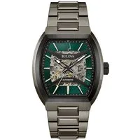Bulova Quarzuhr Bulova Classic 98A321, (100-tlg), Bulova Classic – luxuriöse Herren-Automatikuhr mit grünem